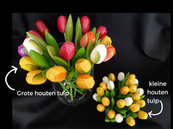 Luxe houten tulpen groot en klein VVV Deurne