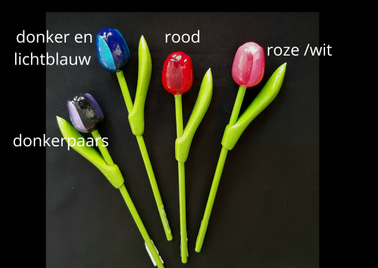 Kleurenvoorbeelden houten tulpjes