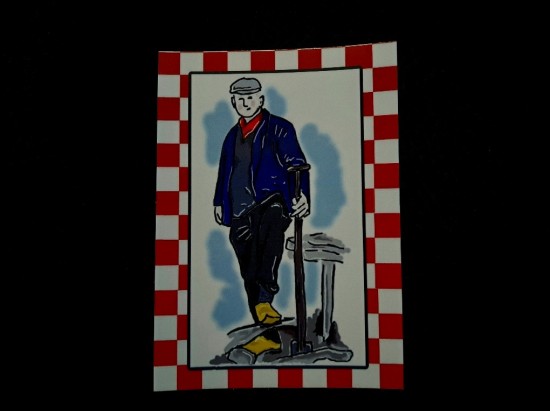 Ansichtkaart turfsteker