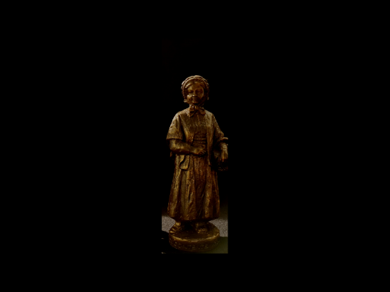 Contente vrouw klein