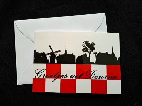 Dubbele wenskaart brabant groetjes uit deurne