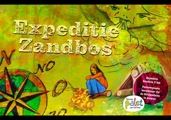 Expeditie zandbos kinderroute front
