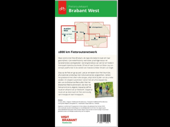Fietskaart brabant west 2023 achterzijde