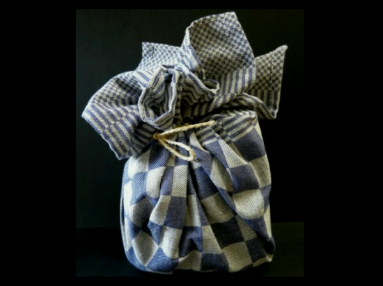 Knapzak in oud hollandse theedoek