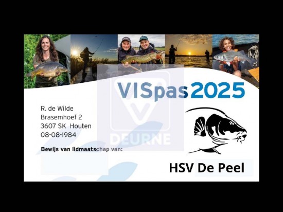 Volwassen vispas vanaf 14 jr 2025