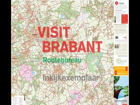 Wandelroutekaart brabant zuidoost eindhoven helmond en de peel voorbeeld kaart