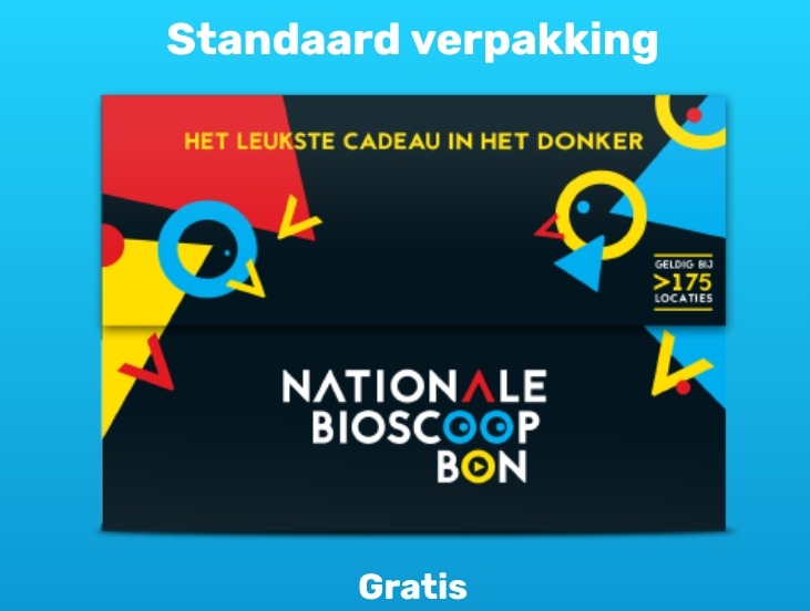 koppel Vriendelijkheid Menagerry Nationale Bioscoop Bon € 7,50 - Nationale Bioscoop Cadeaukaart - Online  shoppen bij VVV De Peel